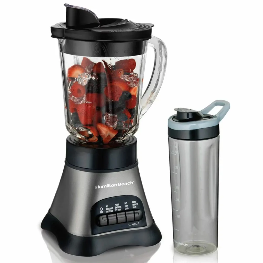 

Blender with Glass Jar and Blend-in Travel Jar Black