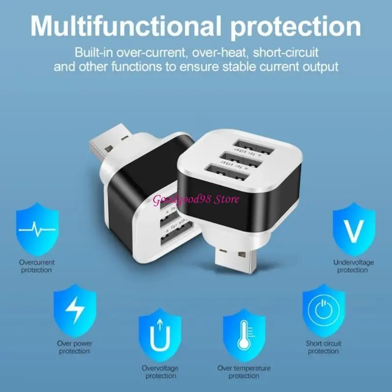 3 Port USB Charging Expander 3 in 1 USB Slot USB Adapter