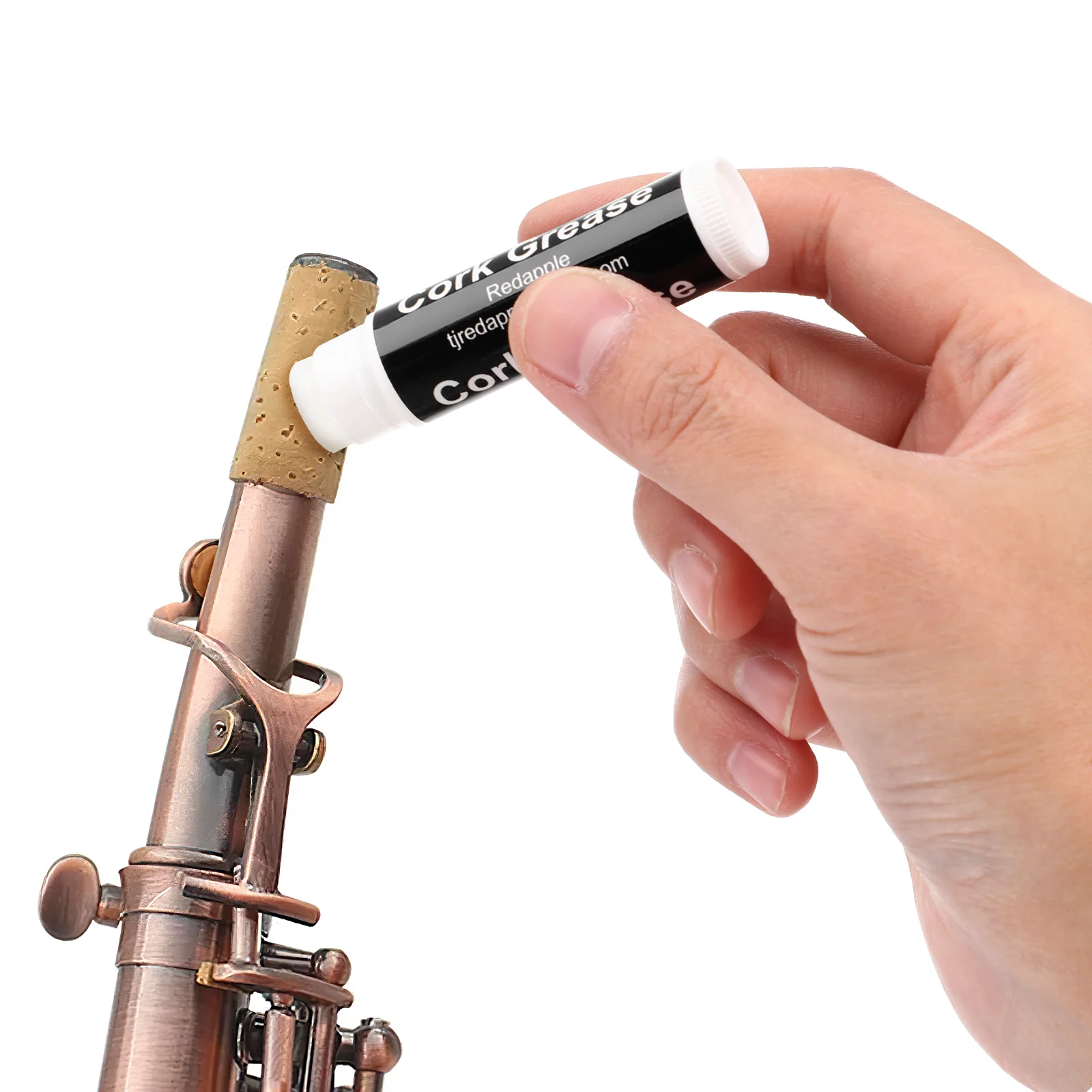 Tubo de graxa de cortiça lubrificar creme clarinete saxofone reed instrumento manter uso r168 (preto) lubrificar creme para clarinete