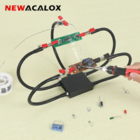 NEWACALOX 5pc Metal Flexible Arms Soldering Helping Hands Soldering Automobile Electronics Soldering  Jewelry Painting Art Craft