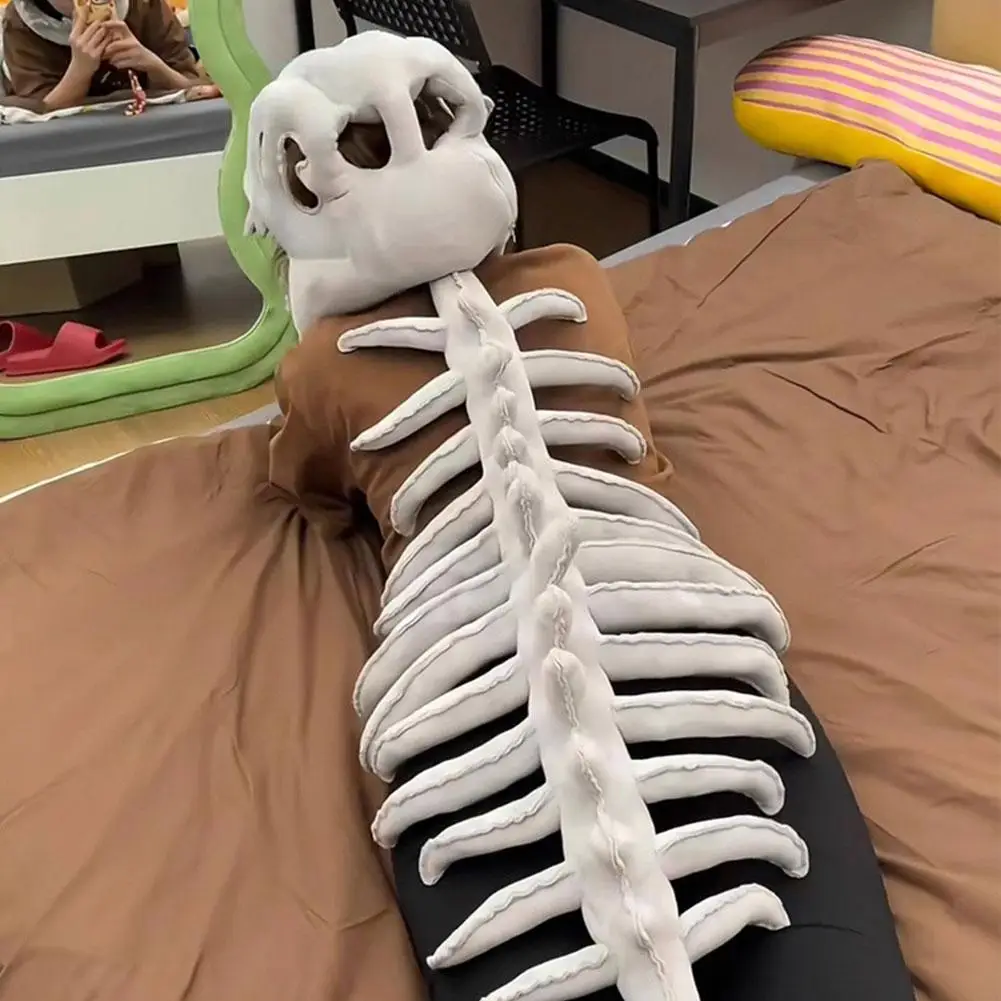 

75/116CM 3D Realistic Dinosaur Skeleton Plush Set Costume Kid Adult Halloween Cosplay Party Dress Up Creative Funny Gift