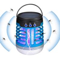 Electric Mosquitoes Lamp Fly Zapper Cordless Camping Light Anti-Mosquitoes Light Solar Powered USB Rechargeable Fly Zapper For