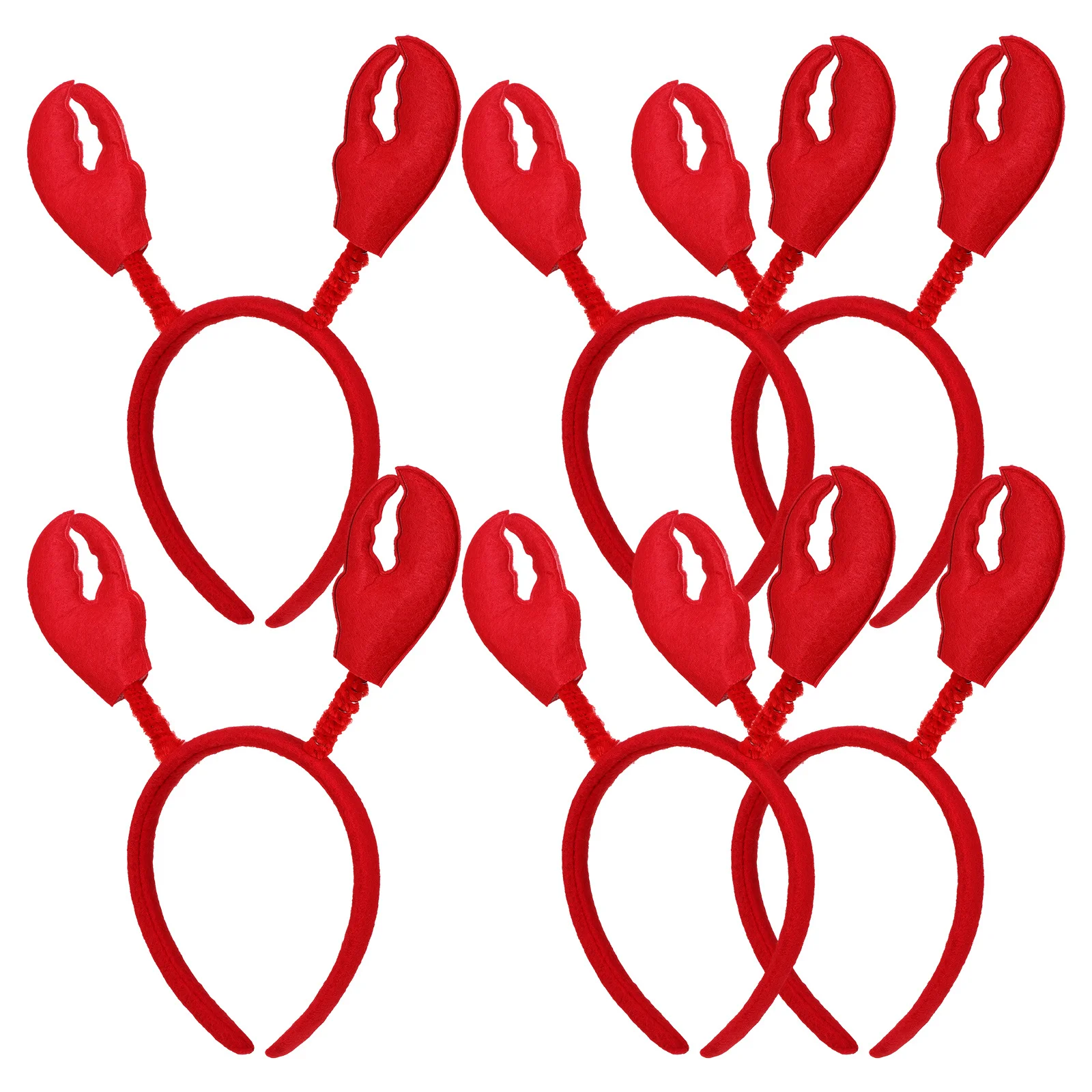 6Pcs Lobster Headbands Crab Bopper Party Costume Accessories Funny Holiday Headwear for Adults Women Crawfish Party Decorations