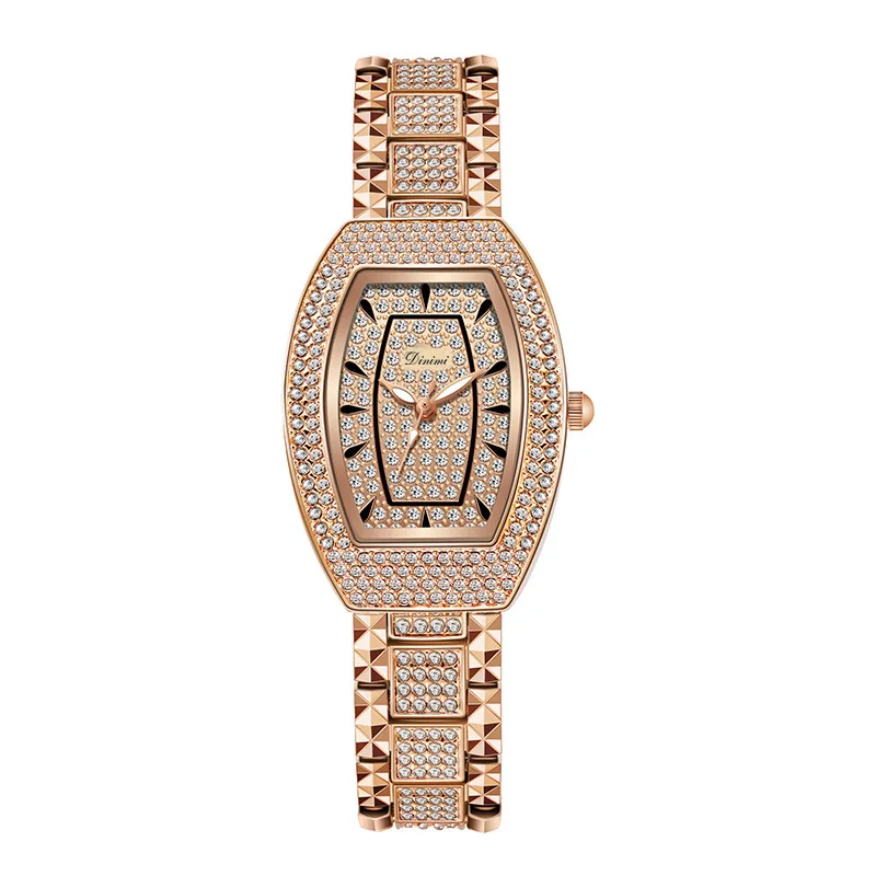 Luxury Full Diamond Watches For Women Top Brand Hip Hop Iced Out Quartz Watch Women Fashion Steel Waterproof Clock Dropshipping