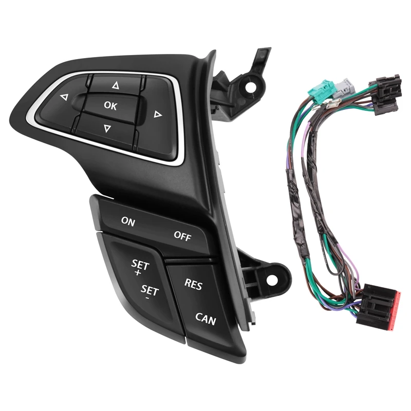 For Ford Focus Mk3 2015-2017 Kuga 2017 Cruise Control Switch Multifunction Steering Wheel Button Bluetooth Audio Button