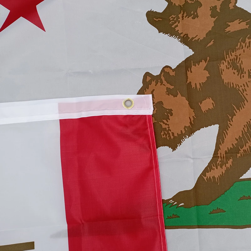 aerxemrbrae 90X150 cm Nuova bandiera della California doppia faccia stampata in poliestere appesa Nuova bandiera della Repubblica della California per la decorazione