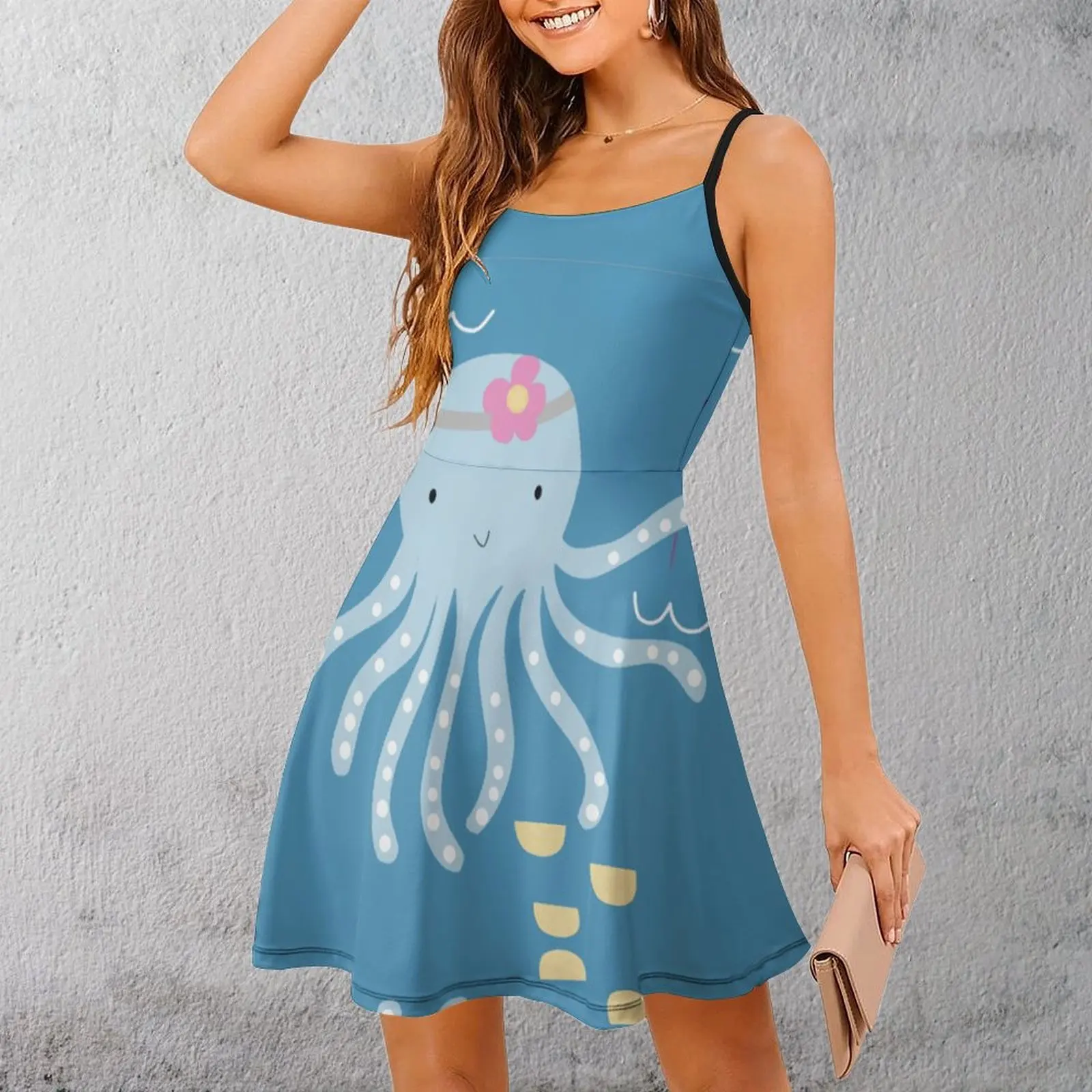 Octopus klassische sexy Frau Kleid Frauen Schlinge Kleid Humor Grafik Clubs das Kleid