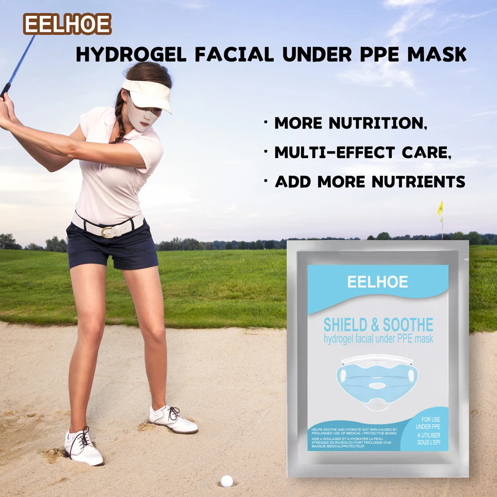 Under PPE Mask Aloe Mask Breathable Disposable Bandage Mask Outdoor Sports Cooling Moisturizing Skin Care Treatment