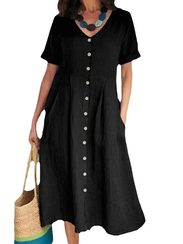 Taille haute coupe ample ort Sve couleur Dr décontracté printemps été femmes t-shirt Dr a-ligne jupe tissu mince