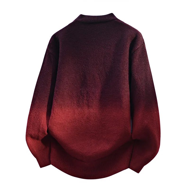 جديد ربيع الرجال الموضة التدرج اللون بالأزرار Sweatercoats جودة الذكور عادية تريكو بالأزرار أبلى البلوزات فضفاضة 4XL