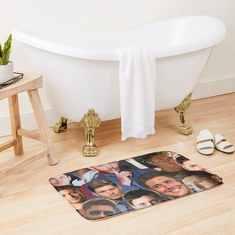 

Jensen Ackles Photo Collage Bath Mat Carpet Rug Bathroom Use Mat