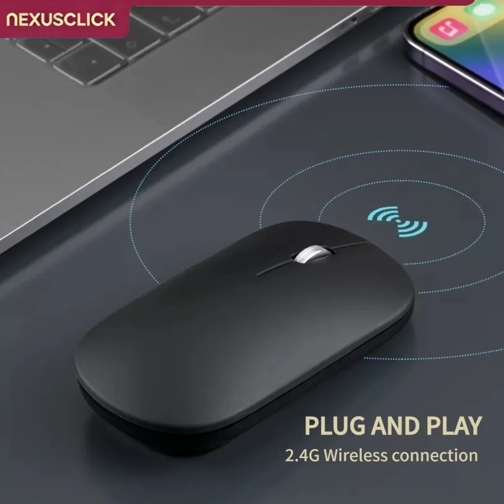NexusClick Wireless Mouse For Laptop PC 2.4G USB receiver AA Battery Computer Silent Mice Ergonomic Gaming Mouses For Xiaomi Pad