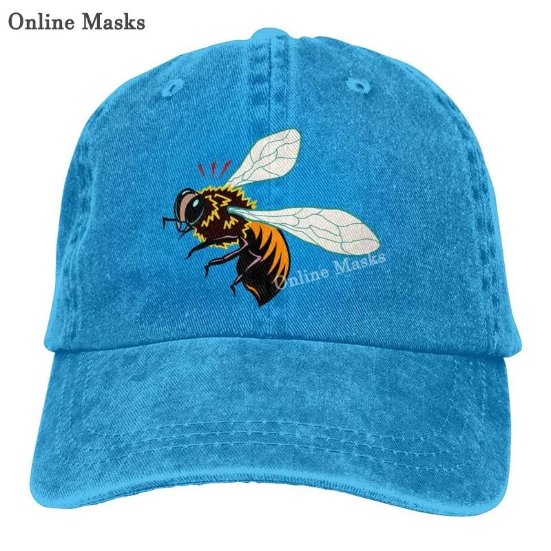 Bee Fox Chicken Animal Carton Baseball Cap for Women Fashionable Adjustable Washed Cotton Black Outdoor Denim Dad Hat for Men