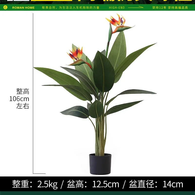 Simulatie Grote Planten Vloer Bonsai Gunstige Vogel Paradijsvogel Indoor Home Decoratie Schieten Landschap Rekwisieten Thuis