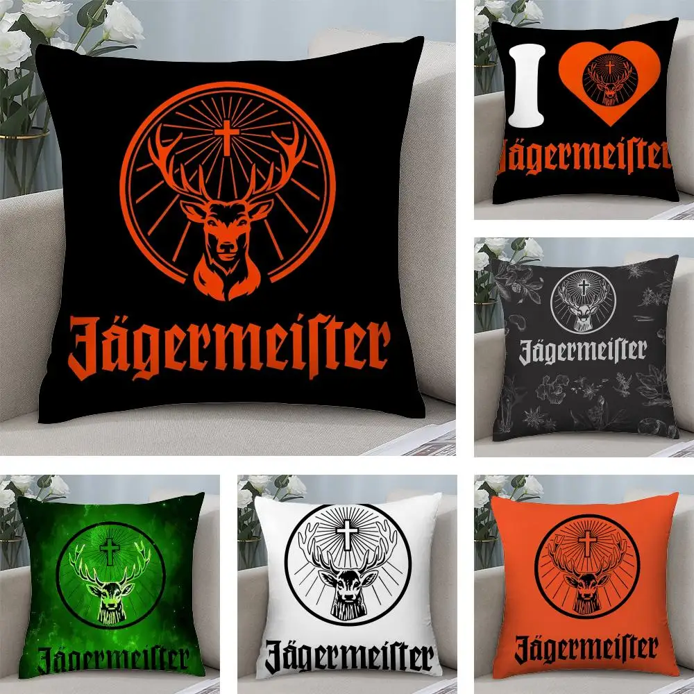 Funda de cojín Cool J-Jagermeister, funda de almohada de tela ultrasuave y agradable para la piel, comodidad similar a la de una nube y cremallera oculta