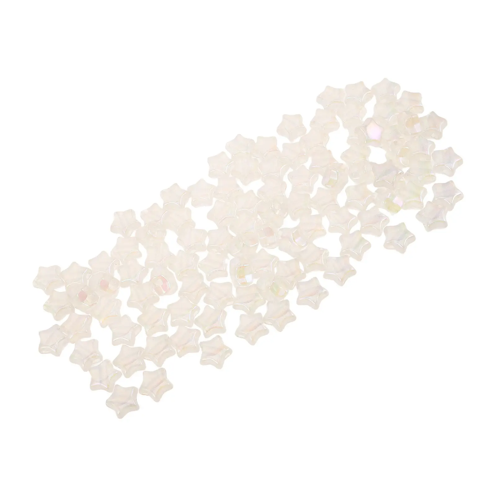 

100Pcs Frosted Plastic Star Shape Beads Star Spacer Beads for Jewelry Making Necklace Bracelet Lanyard DIY Craft Supplies