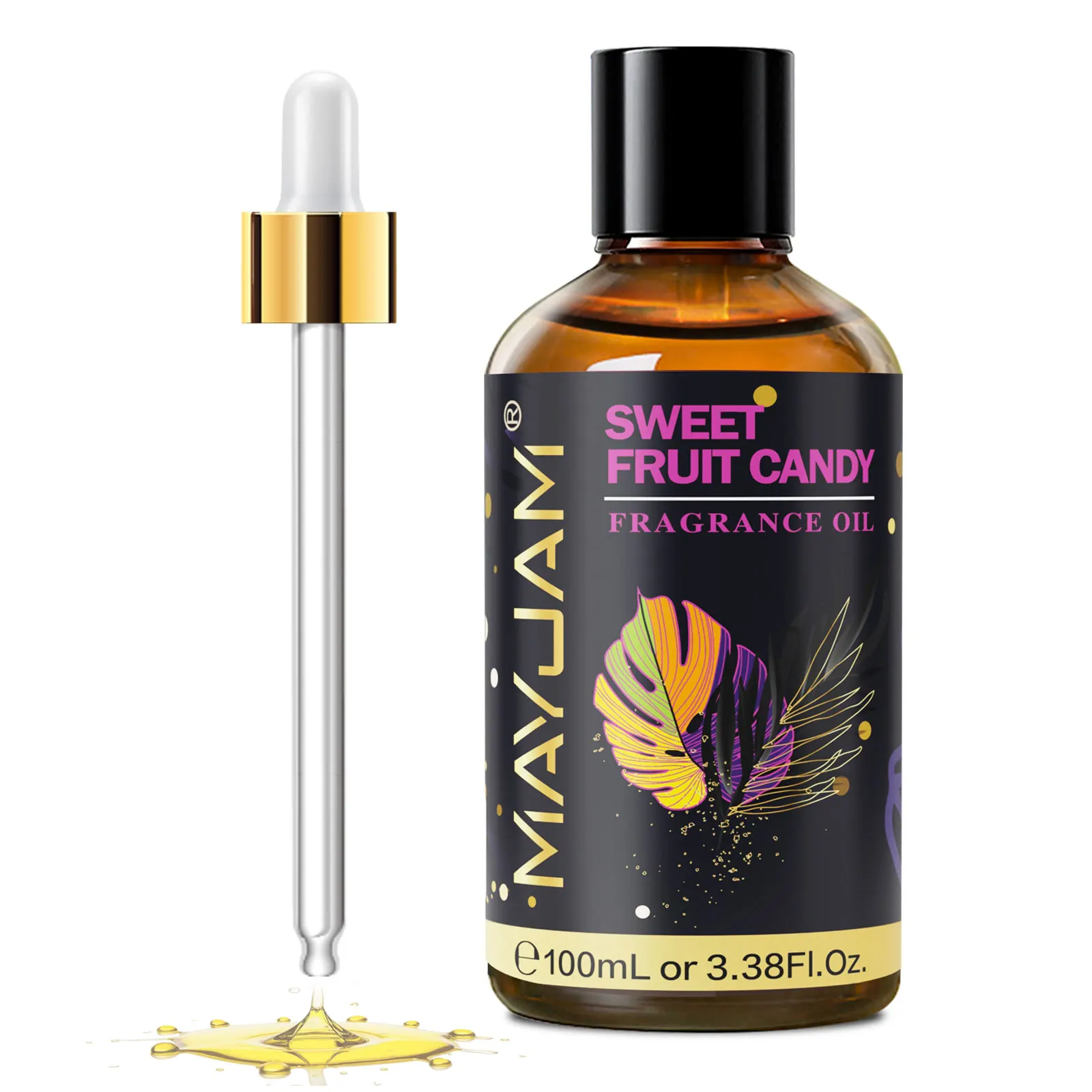 3,38 fl.oz Duftöl, süße Frucht, Süßigkeiten, Violett, Reverie, Orchideenblüte, Mandel und Vanille, für Aroma, Luftbefeuchter, Heim- und Autodiffusor