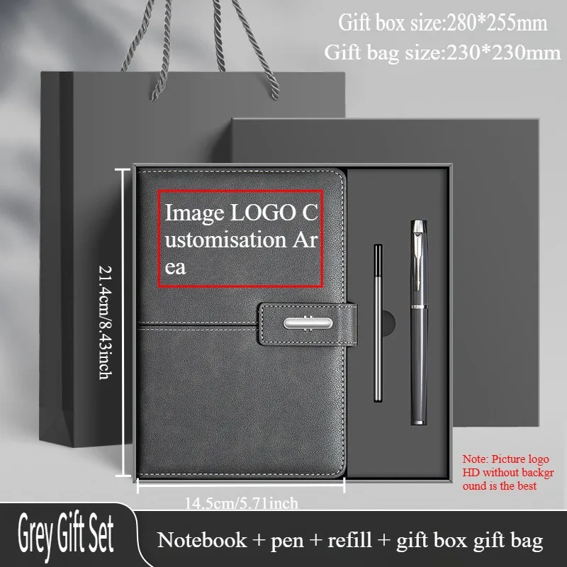 Custom Logo A5 Notebook Pen Gift Set Business Stationery Journal Planner Corporate Birthday Gifts With Box