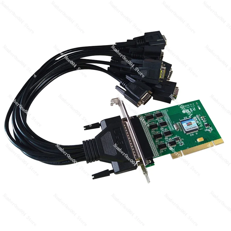 توسيع البطاقة التسلسلية PCI ذات 8 منافذ RS232 المتعددة مع منافذ COM ذات 9 دبابيس لحماية ESD #5