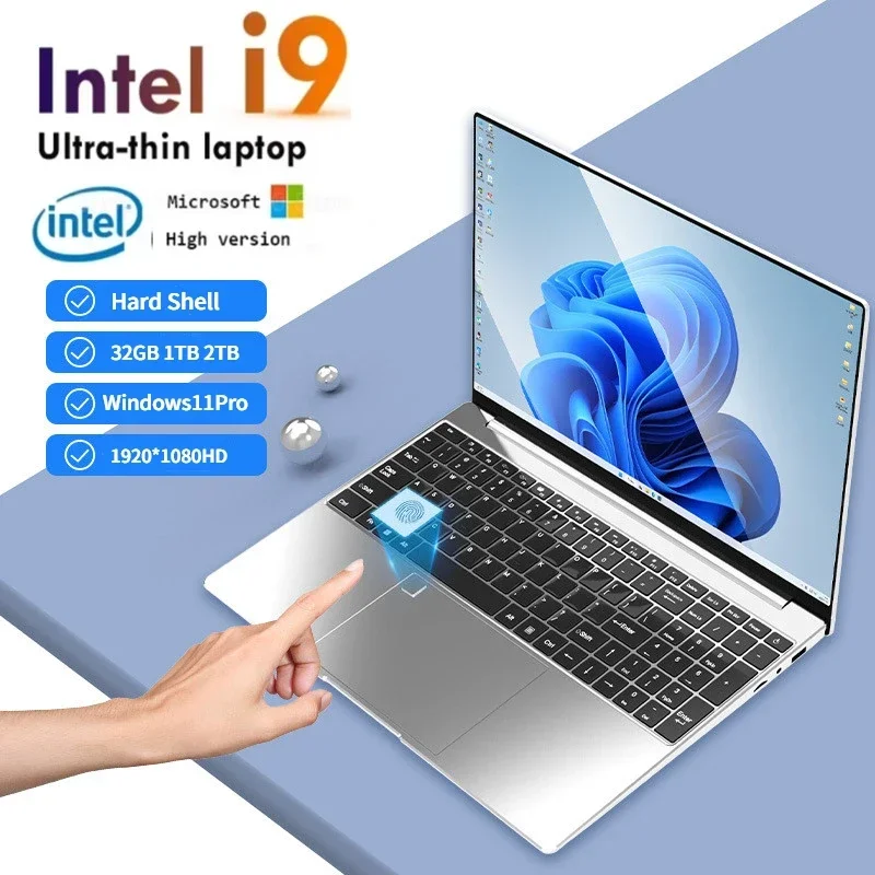 

14.1 Inch Windows 11 Pro Laptop Computer Intel Core i9 8950hk HD Screen 16GB RAM 1TB 2TB SSD Gaming PC Gamer