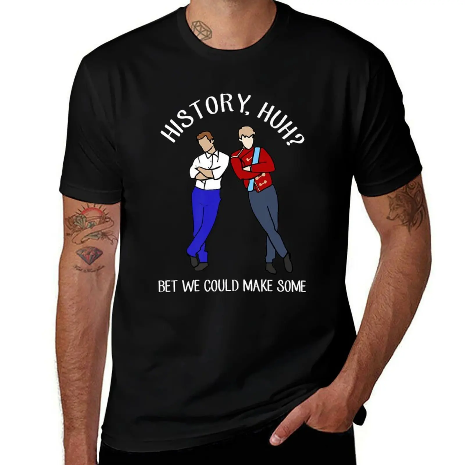 History, Huh - Red, White, and Royal Blue T-Shirt Work Utility Short Sleeve Shirt T-Shirt