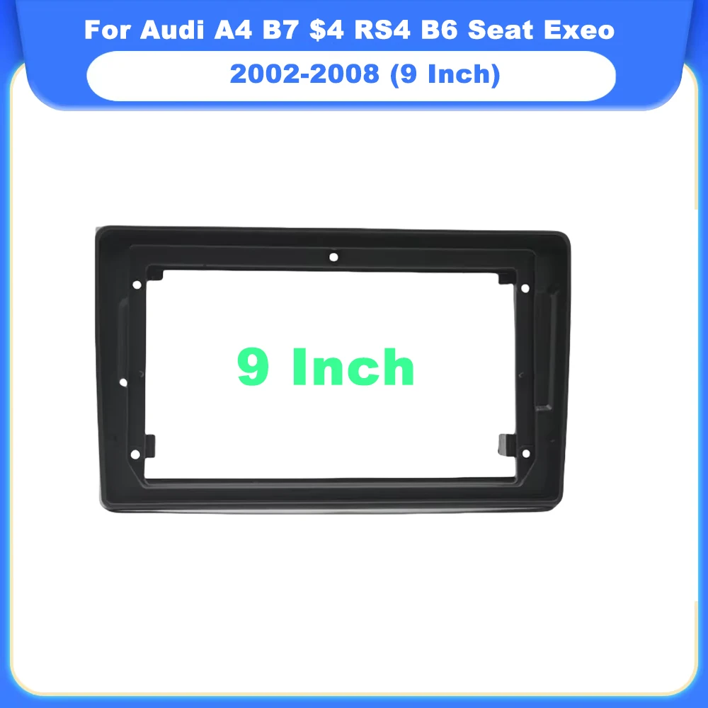 9 Inch  Car Fascia Frame Adapter Canbus Box Decoder Android Radio Dash Fitting Panel Kit For Audi A4 B7 S4 RS4 B6 Seat Exeo