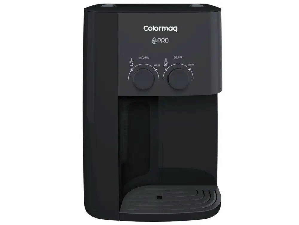 Purificador de Água Colormaq de Mesa e Gabinete Compressor Grafito Pró Água Gelada e Natural 120004498 - 110V
