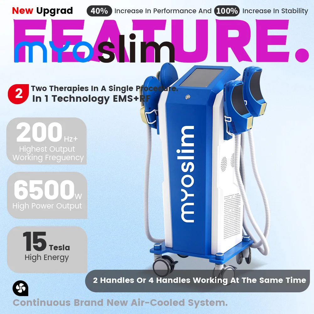 

MYOSLIM RF 6500W HI-EMT EMS машина для похудения 200 Гц для моделирования мышц с дополнительной тазовой подушкой NEO для коррекции фигуры