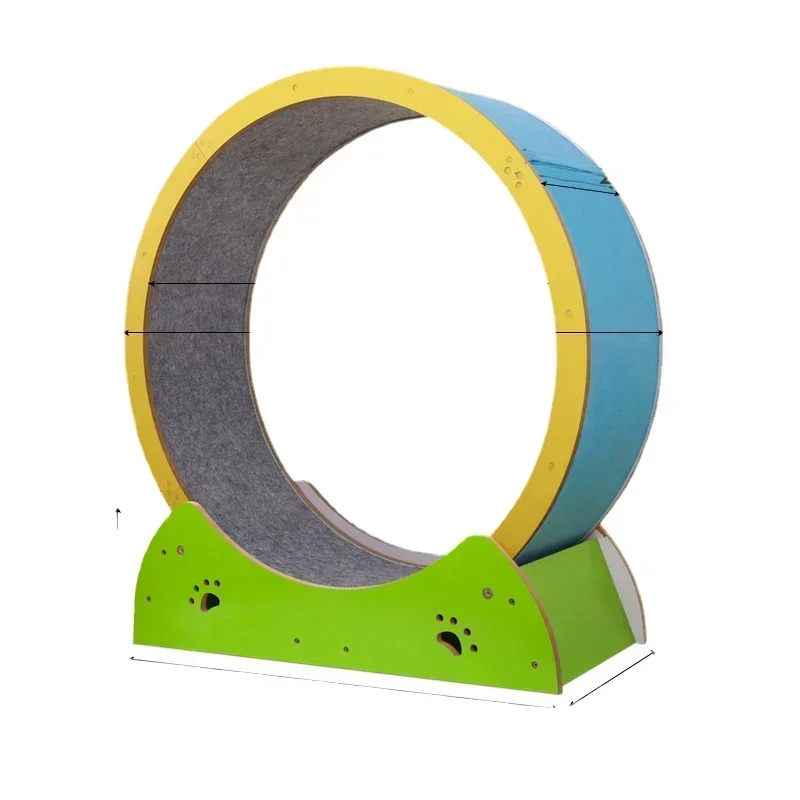 

Silent Wooden Pet Treadmill Running Wheels Roller Flatbed Cat Fitness Exercise Climbing Frame DIY Super Cat Activity Center