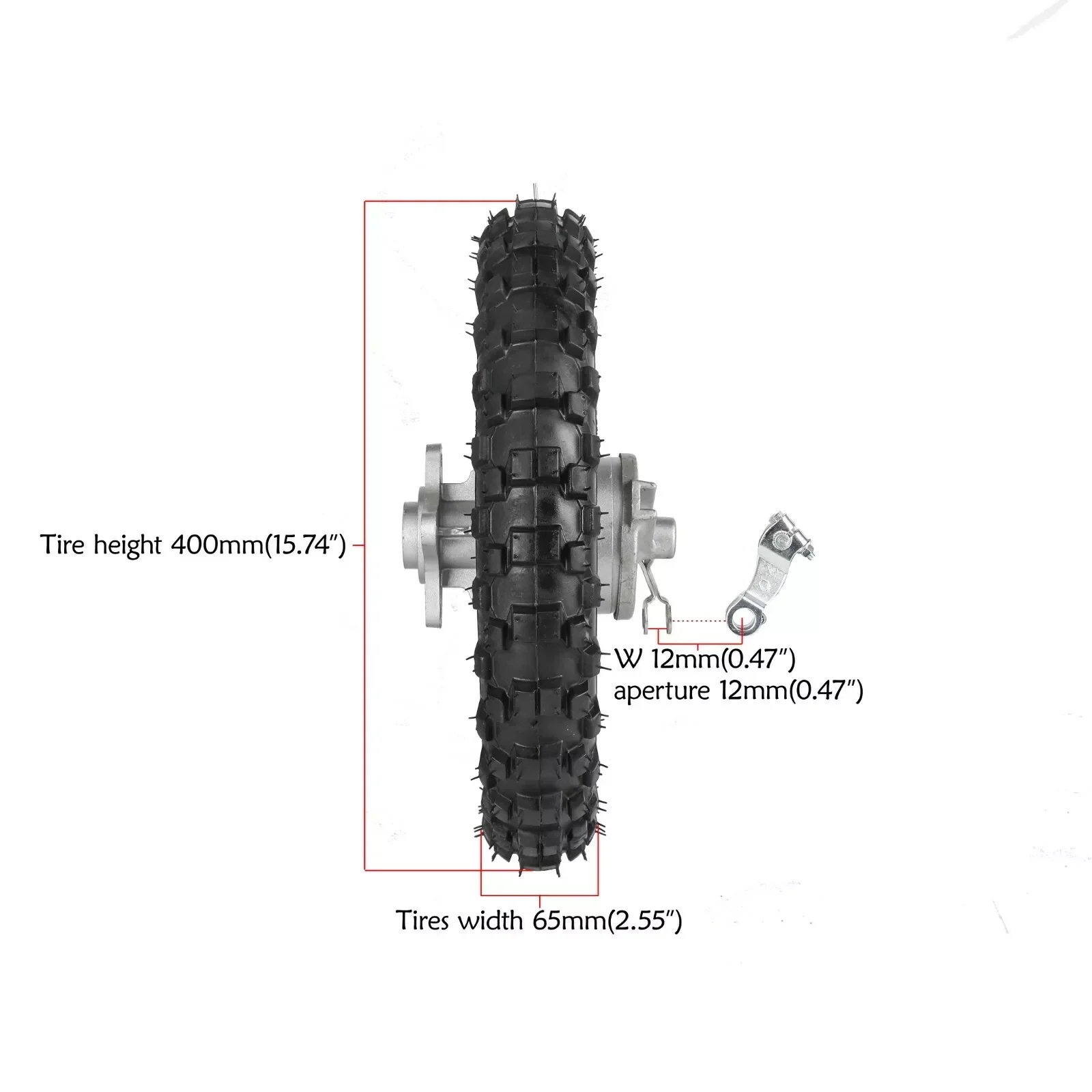 TDPRO 2,50-10 дюймов Барабанный тормоз Задняя задняя шина Обод колеса 1,4 x 10 с подшипником 12 мм для CRF50 XR50 Dirt Pit Bike Pit