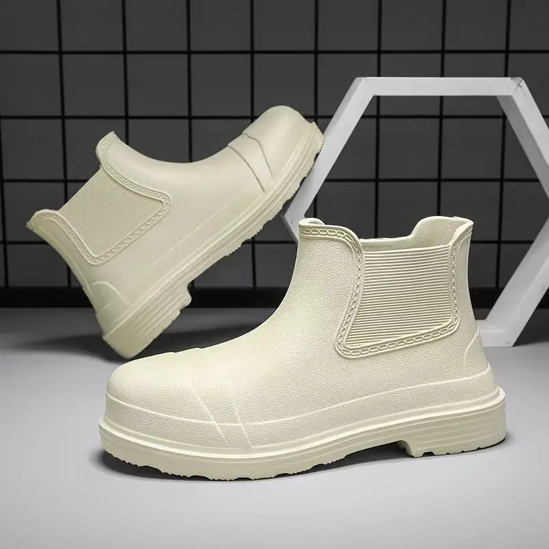 Unisex White EVA Kitchen Clogs Non-Slip Oil-Proof Food Service Boots