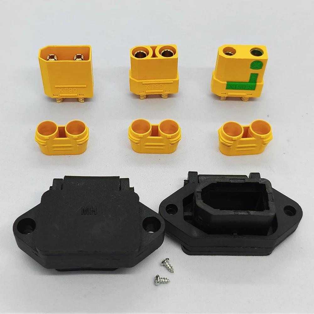 1 Stück XT90 Stecker-Buchse mit fester Halterung, T-Typ Stromanschluss für Elektroroller Lithium-Batterie Ladeanschlussgehäuse – Detail 2