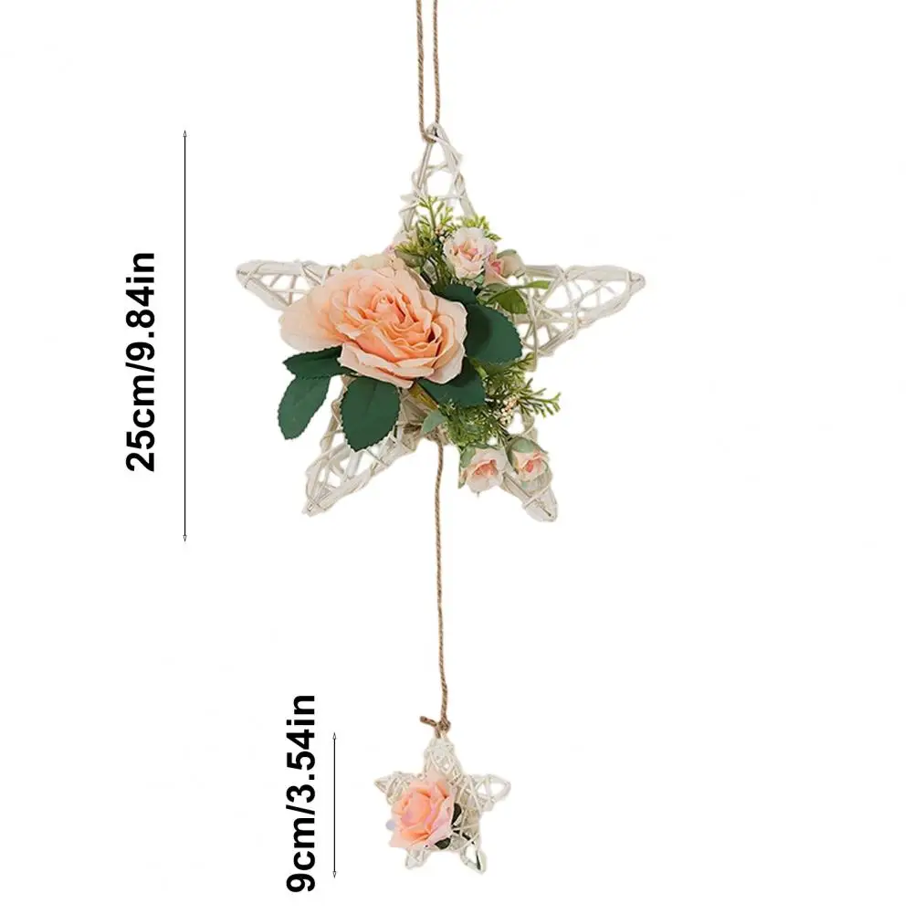 Sustainable Home Decor High-quality Home Accents Rattan Five-pointed Star Hanging Ornaments Handcrafted Durable Home Decorations