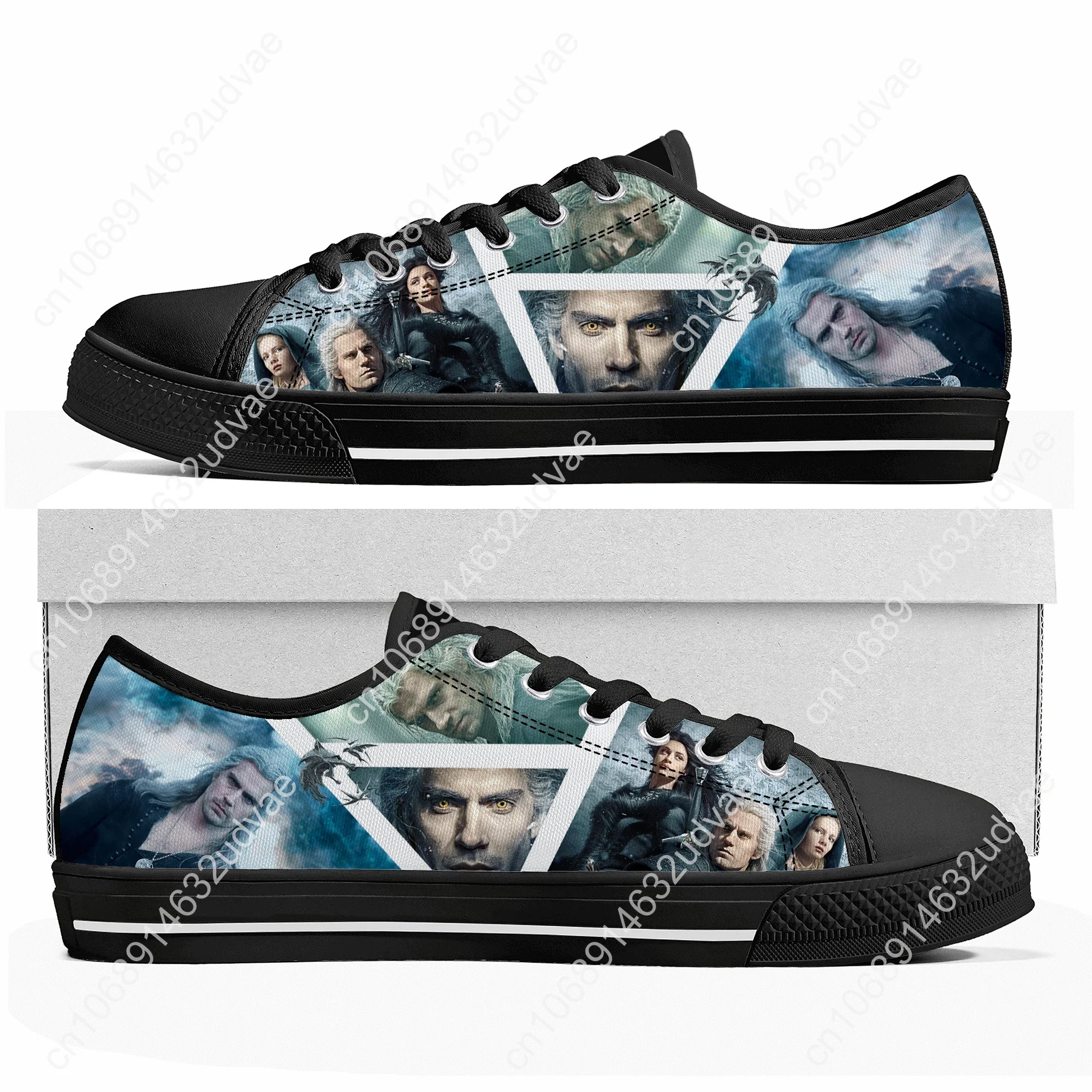 Witcher Low Top Sneakers The Movie Mens Womens Teenager High Quality Shoes Canvas Sneaker Casual Couple Shoes Custom Made shoe