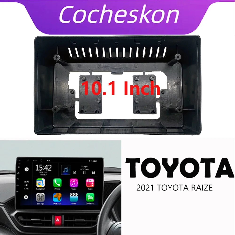 

10 Inch Car Radio Accessory Fascia For 2021 TOYOTA RAIZE Double 2 Din Car Dvd Frame Kit Panel Installation Dashboard