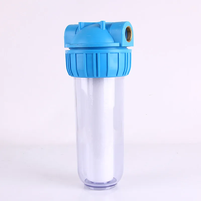 10 Inch Single Stage Water Filter Housing, Clear Italian Style Pre-Filter with 4/6/1 Inch Ports, Anti-Explosion