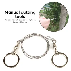 Stainless Steel Wire Saw Camping Hiking Cutting Rope Chain Emergency Survival Hand Chain Saw Outdoor Fretsaw Survive Tool