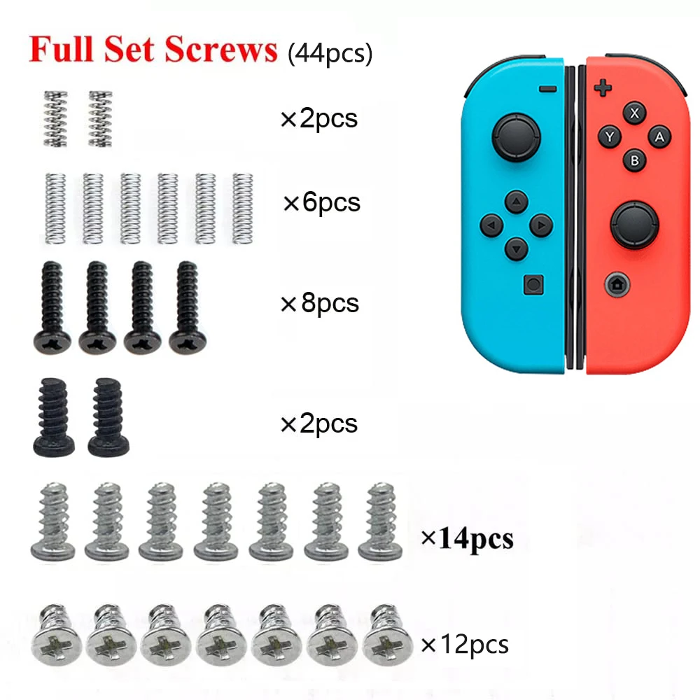 استبدال مسامير كاملة مجموعة طقم تصليح الربيع ل نينتندو سويتش وحدة التحكم Joycon اليسار اليمين أدوات اكسسوارات