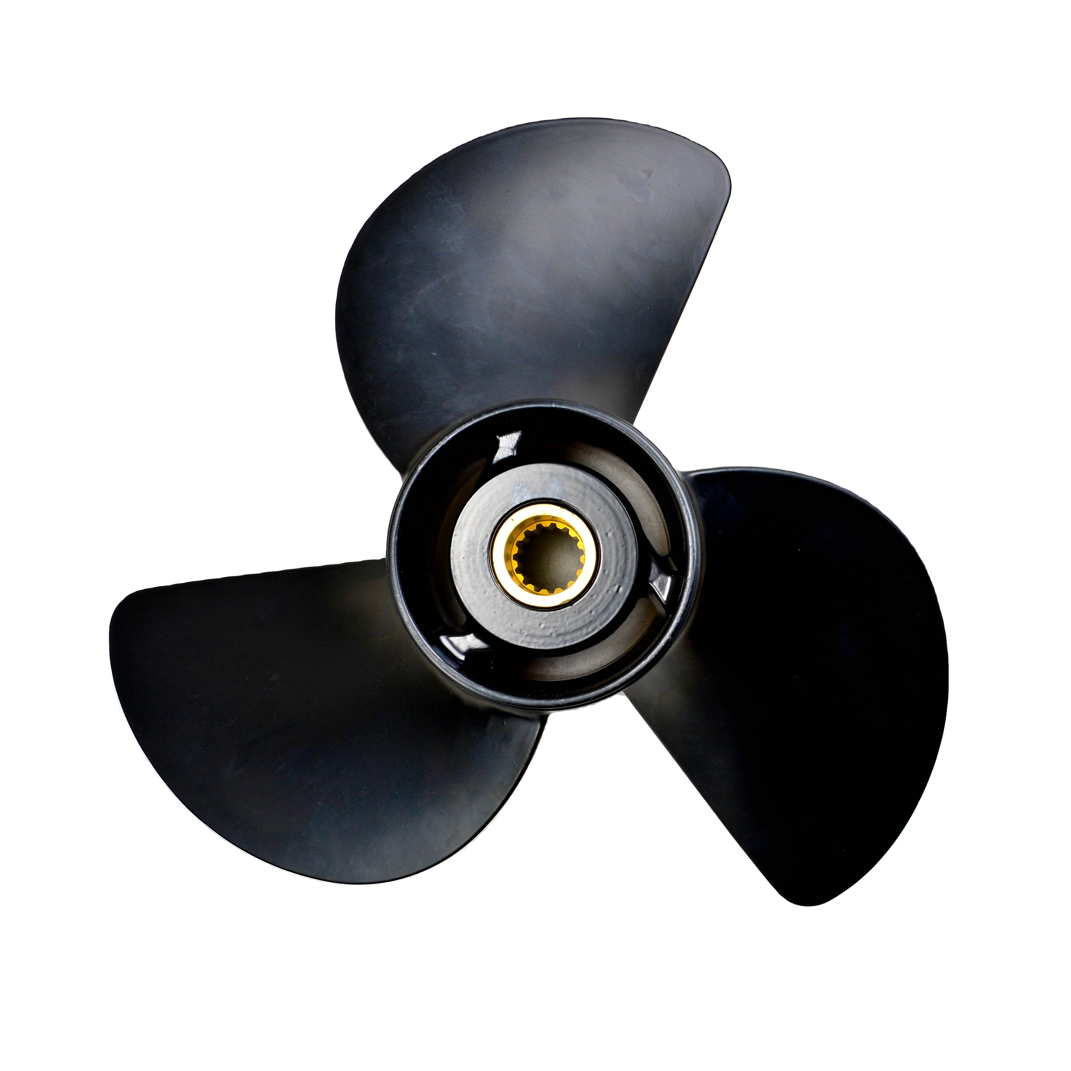 58100-90J00-019 Black Powder-Coated Aluminium Propeller With Rubber Bushing For Suzuki Motors (60hp/75hp)