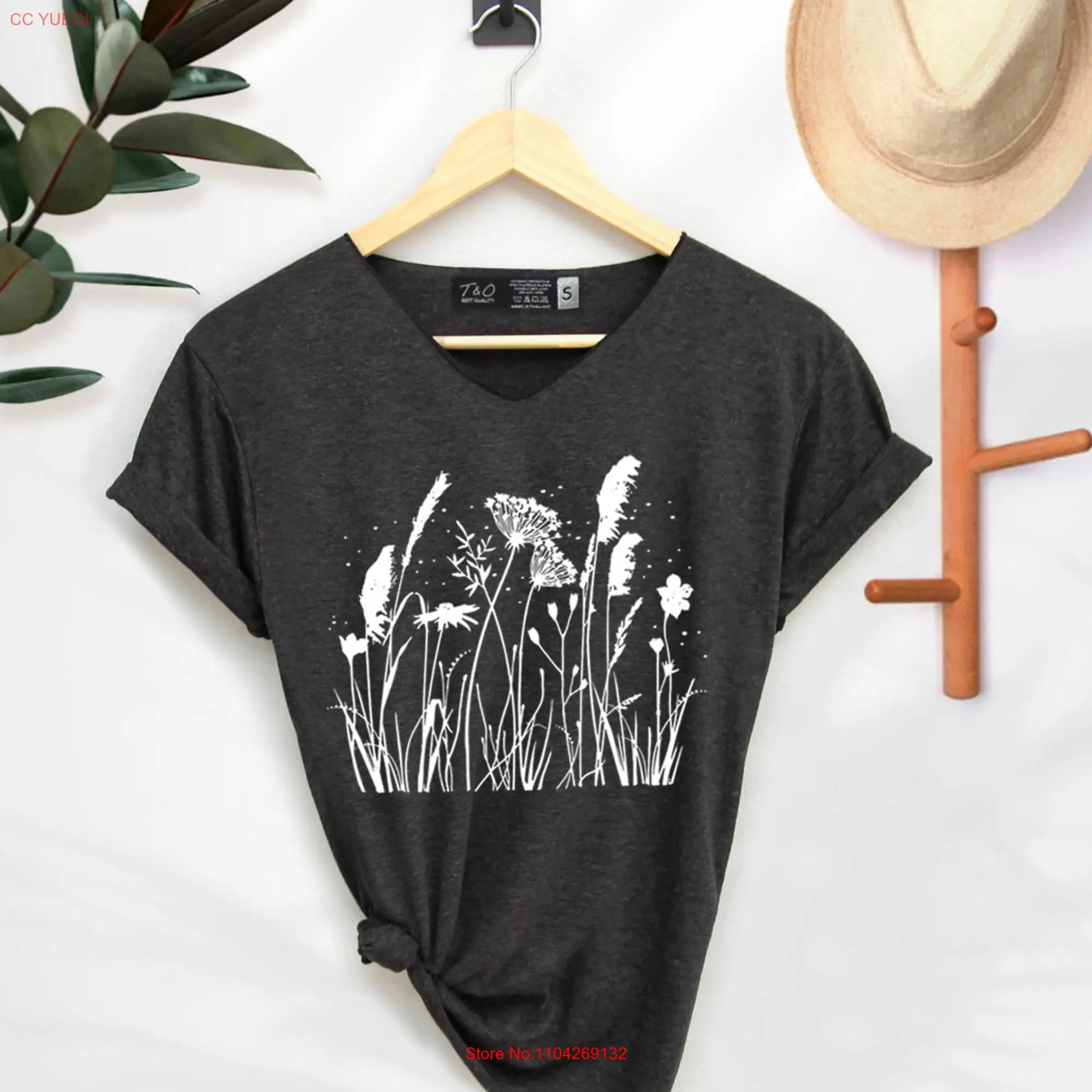 Grass flower graphic T Shirt High Quality  long or short sleeves