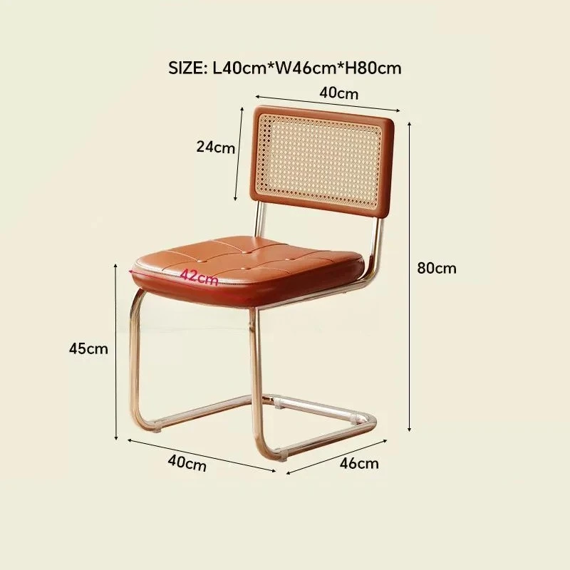 Nordic Rattan Woven  Chair Commercially Restaurant  Chair Makeup Stool Rustic  Seat Table Chair