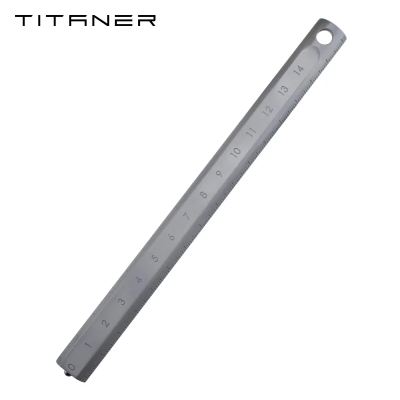 1 Piece TITANER Titanium Alloy Ruler EDC Measuring Tool