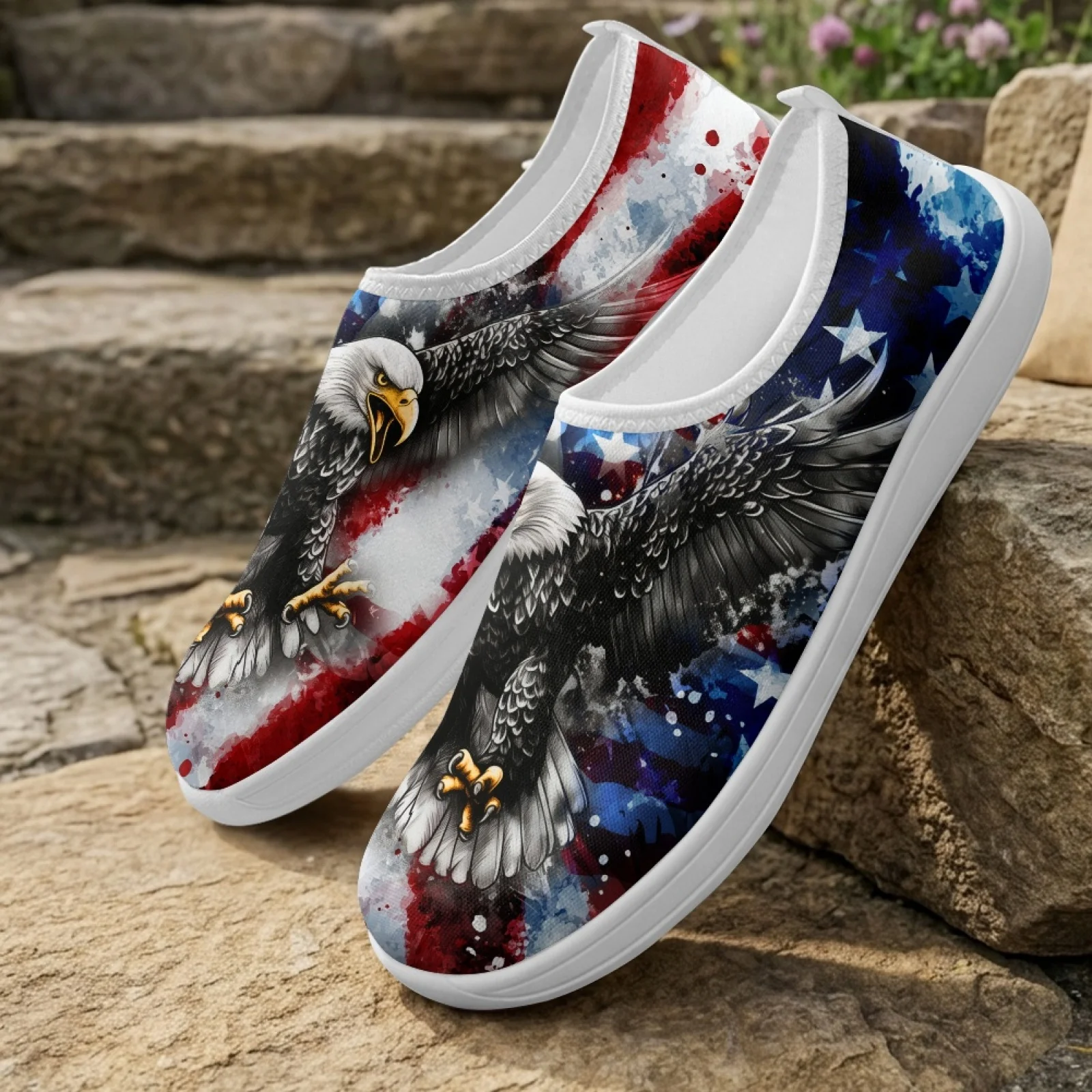 XIXIRIMIDO Women's Slip-on Wide-toed Shoe Nurse Shoes Men's Sneakers Casual Shoes Zapatillas de Mujer Tenis Feminino USA Eagle