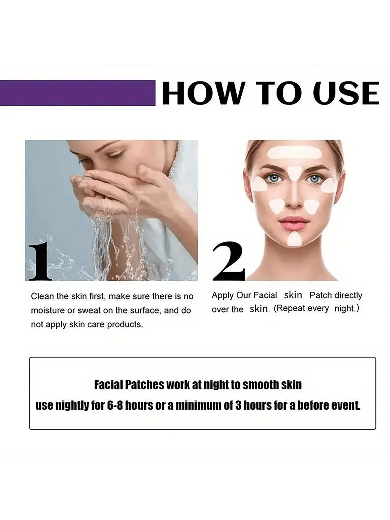100 Pieces Transparent Facial Lifting Tape - Reusable Silicone Adhesive Patches for Facial Support image 5
