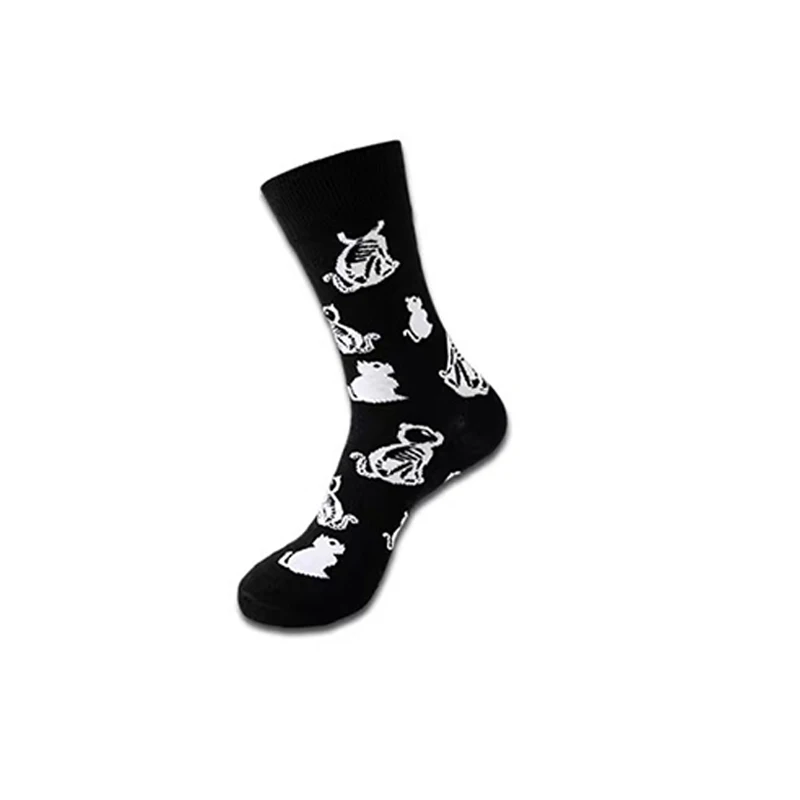 1/8 Paar Unisex-Halloween-bedruckte Mid-Tube-Socken, modischer Totenkopf-Kürbis, schweißabsorbierend, atmungsaktiv, für alle Jahreszeiten, Freizeitsocken – Detail 17