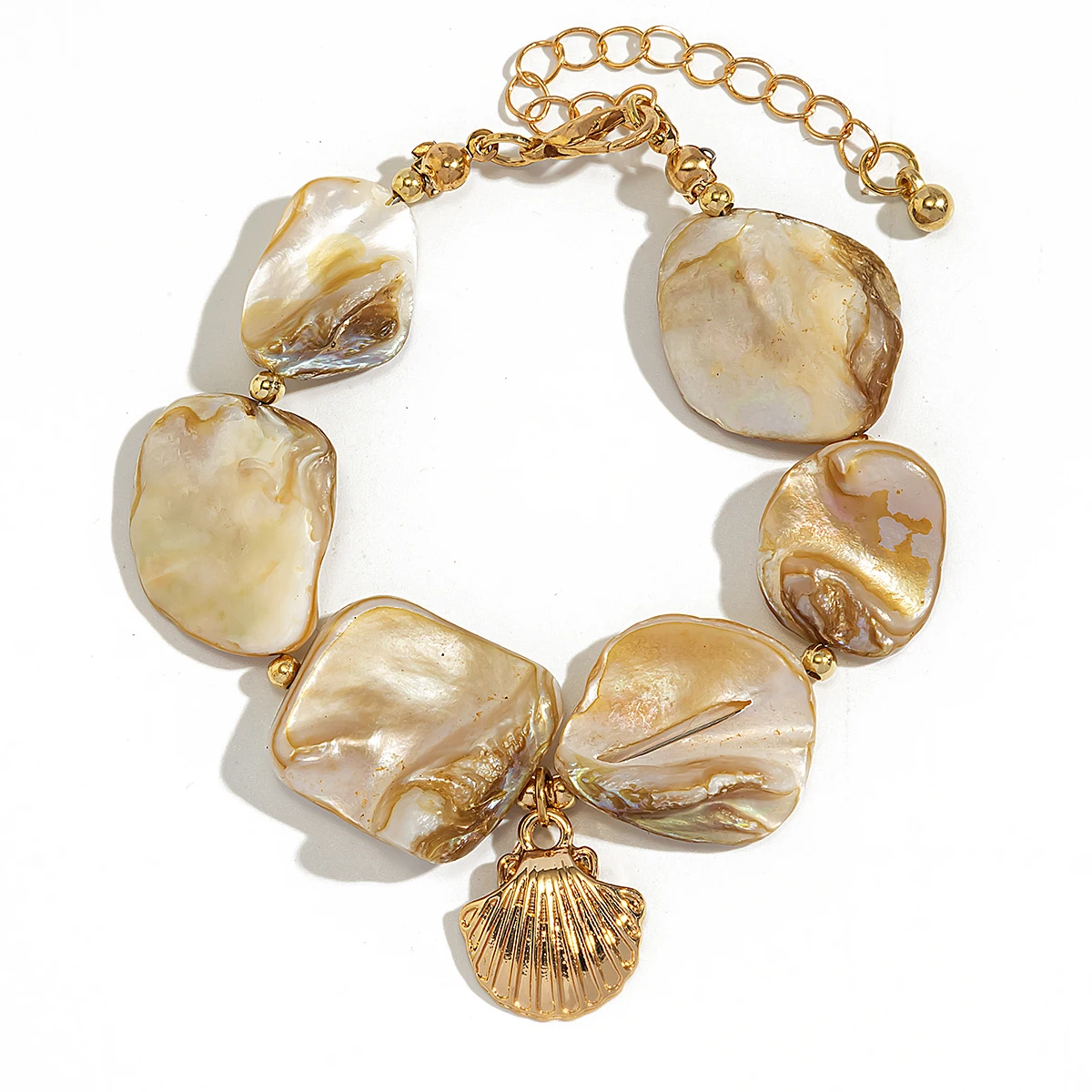 Ingemark Multicolor Boho Irregular Chain Bracelets Women Kpop OT Buckle Conch Pendant Charm Bangles Aesthetic Y2K Hand Jewelry view 5