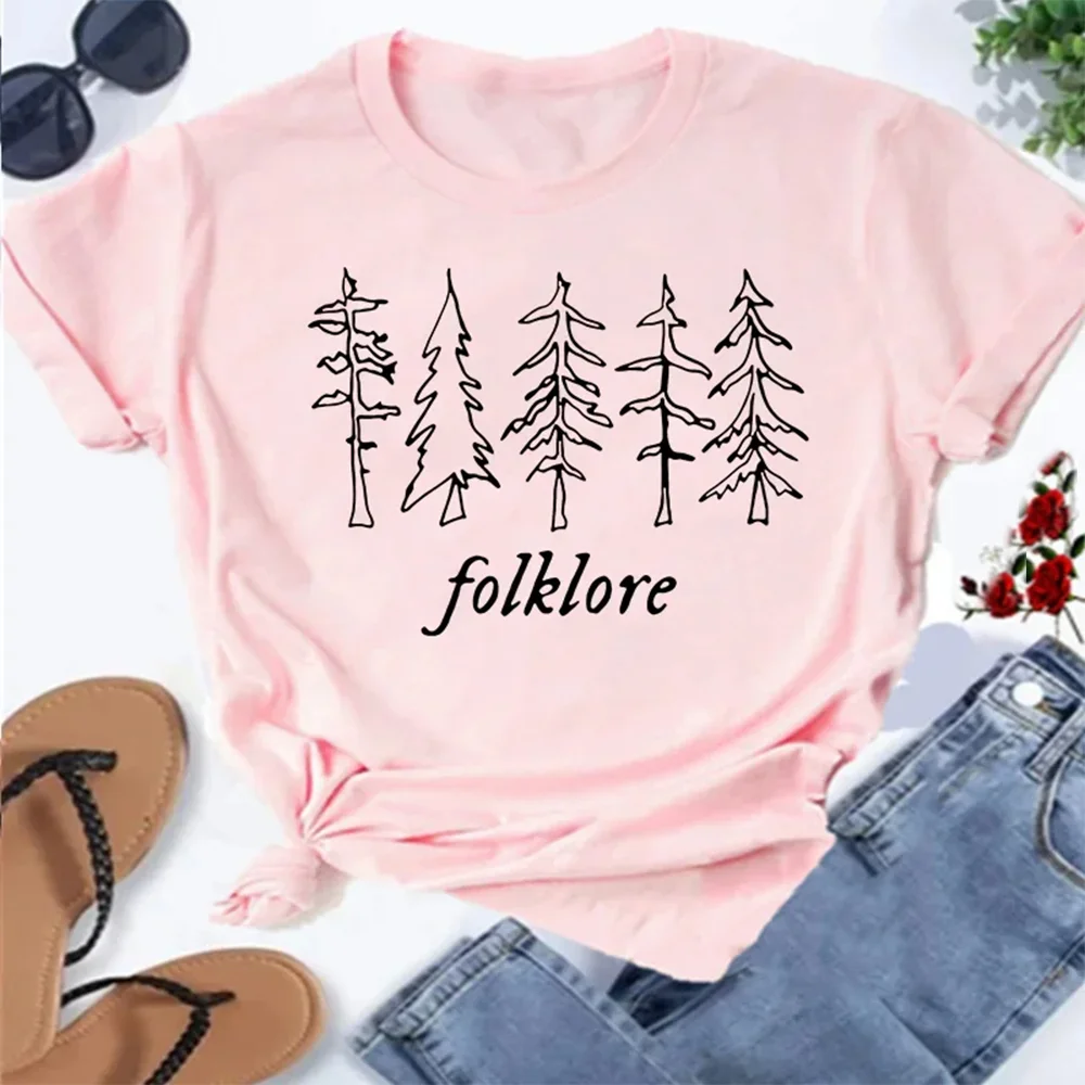 Camicia Folklore Taylor Music Swift album t-Shirt magliette grafiche ispirate al Folklore magliette estetiche carine Tee Gift for Fans