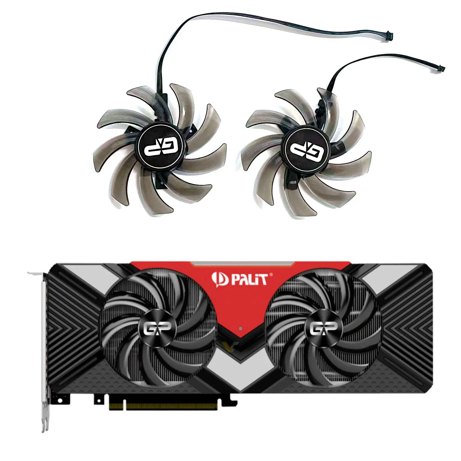 

Brand new fan 4pin 85MM GA91S2U FDC10H12S9-C suitable for PALIT GeForce RTX2070 2080 Dual/GamingPro OC graphics card