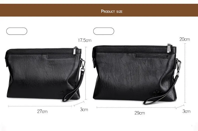 Obrázek 6: Pánské PU kůže rýt brašna móda karta držák s telefon pouch hand/wrist řemen kolem styl pánský měšec