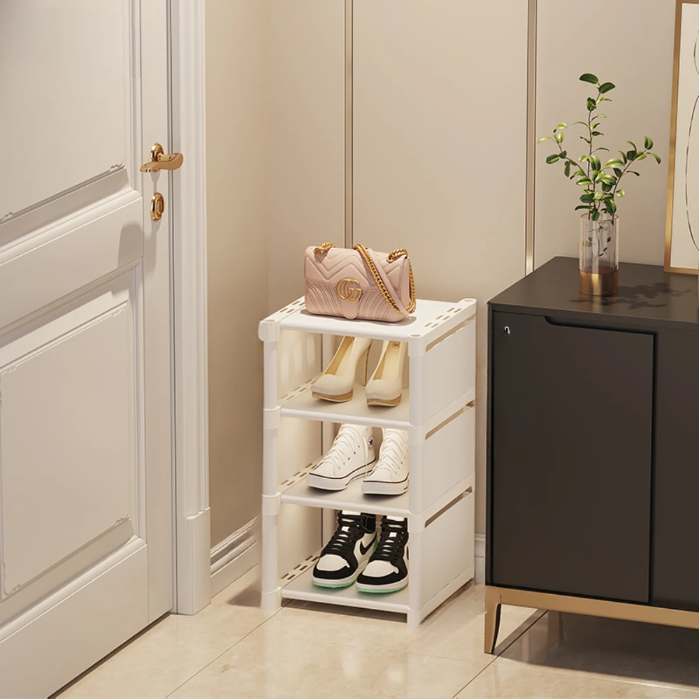 Multilayer Dustproof Shoe Cabinet Household Stackable Simple and Easy Entry Level Shoes Rack Simplicity Metal Organizer Shelves